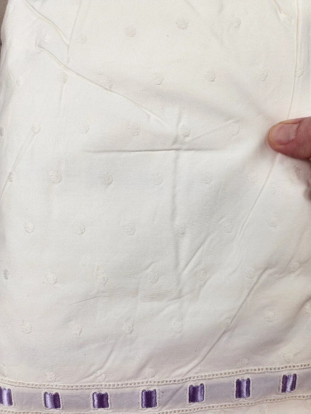 Pottery Barn Kids White Full Bed Skirt New 13